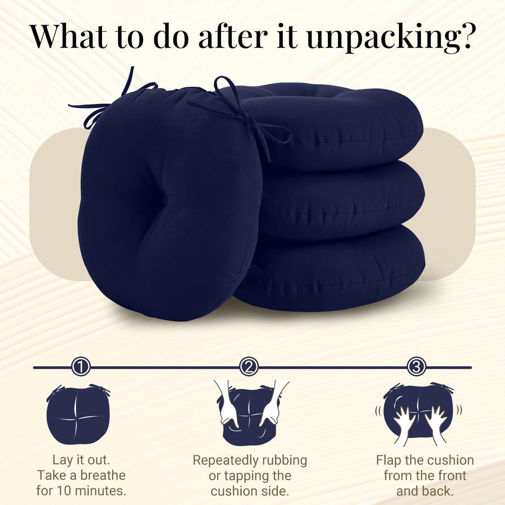 downluxe cushion styled on indoor dining chair adding comfort and color