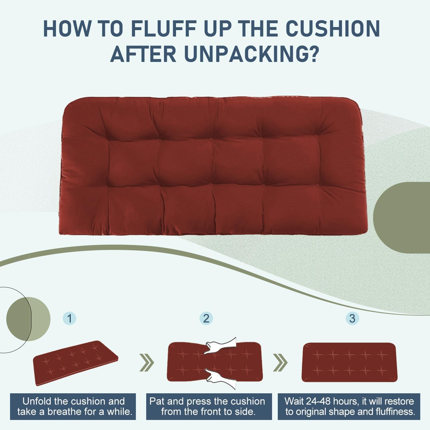 downluxe label and interior fill view indicating foam and polyester blend comfort