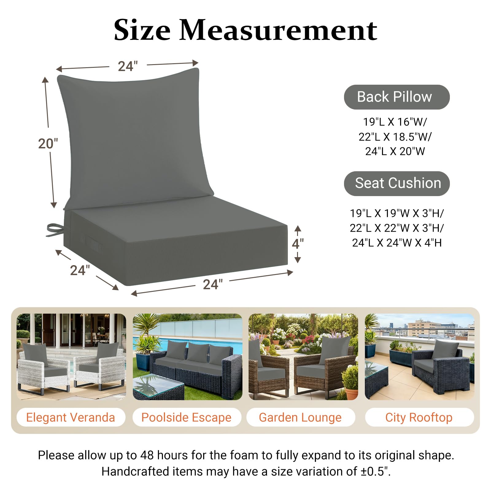 downluxe cushions on deck set creating inviting outdoor seating