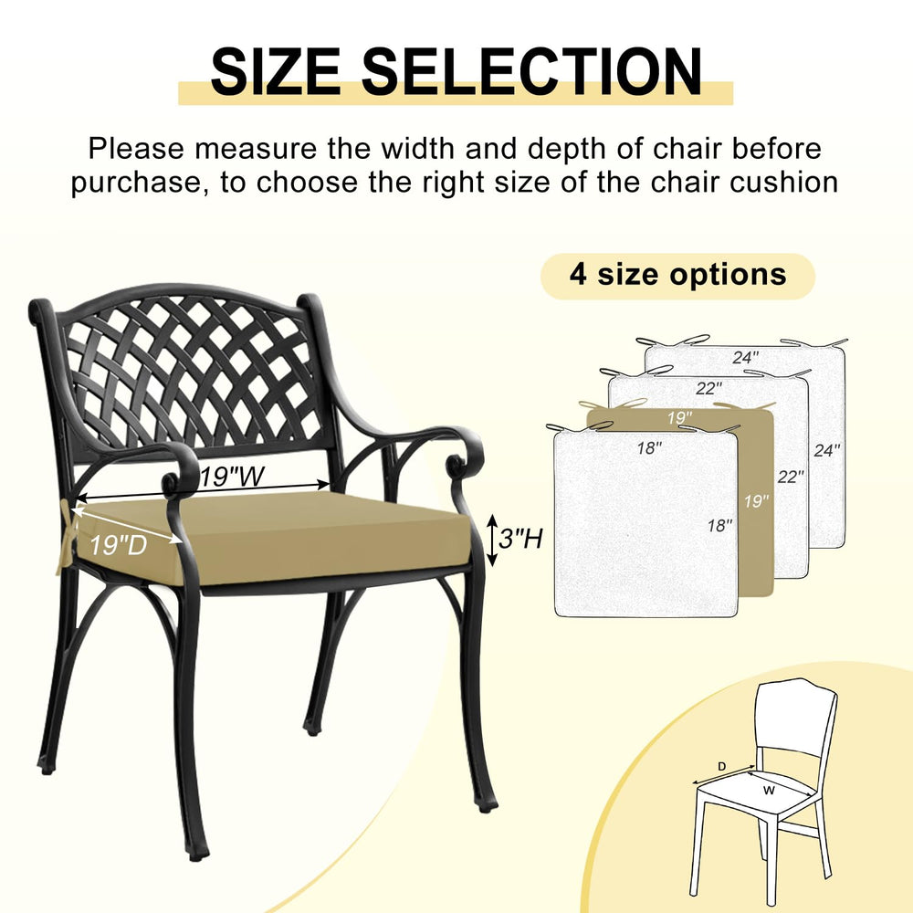 downluxe on patio dining chair set showing cushions in use benefit improved outdoor comfort