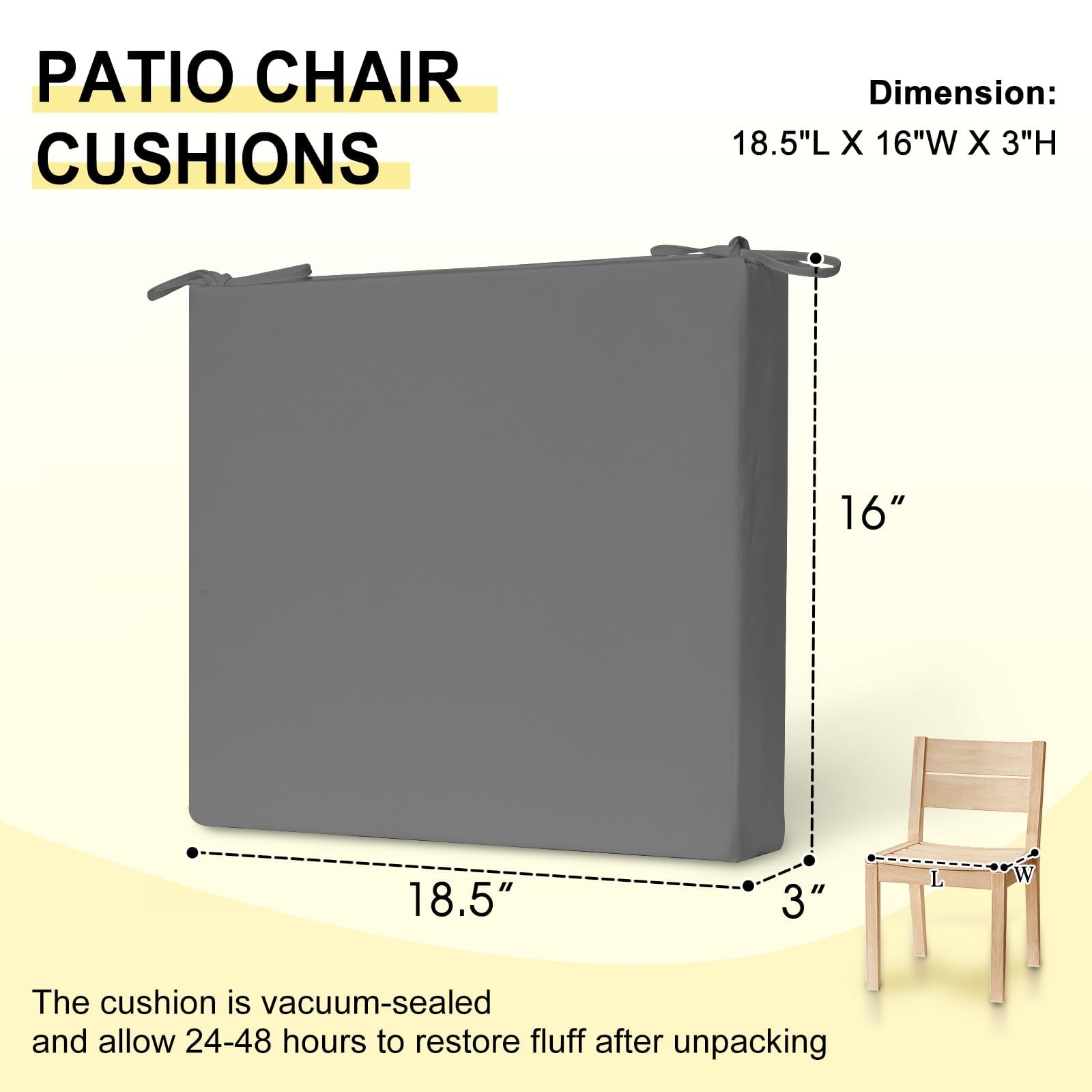 downluxe vacuum-packed cushions ready-to-open showing compact-shipping benefit
