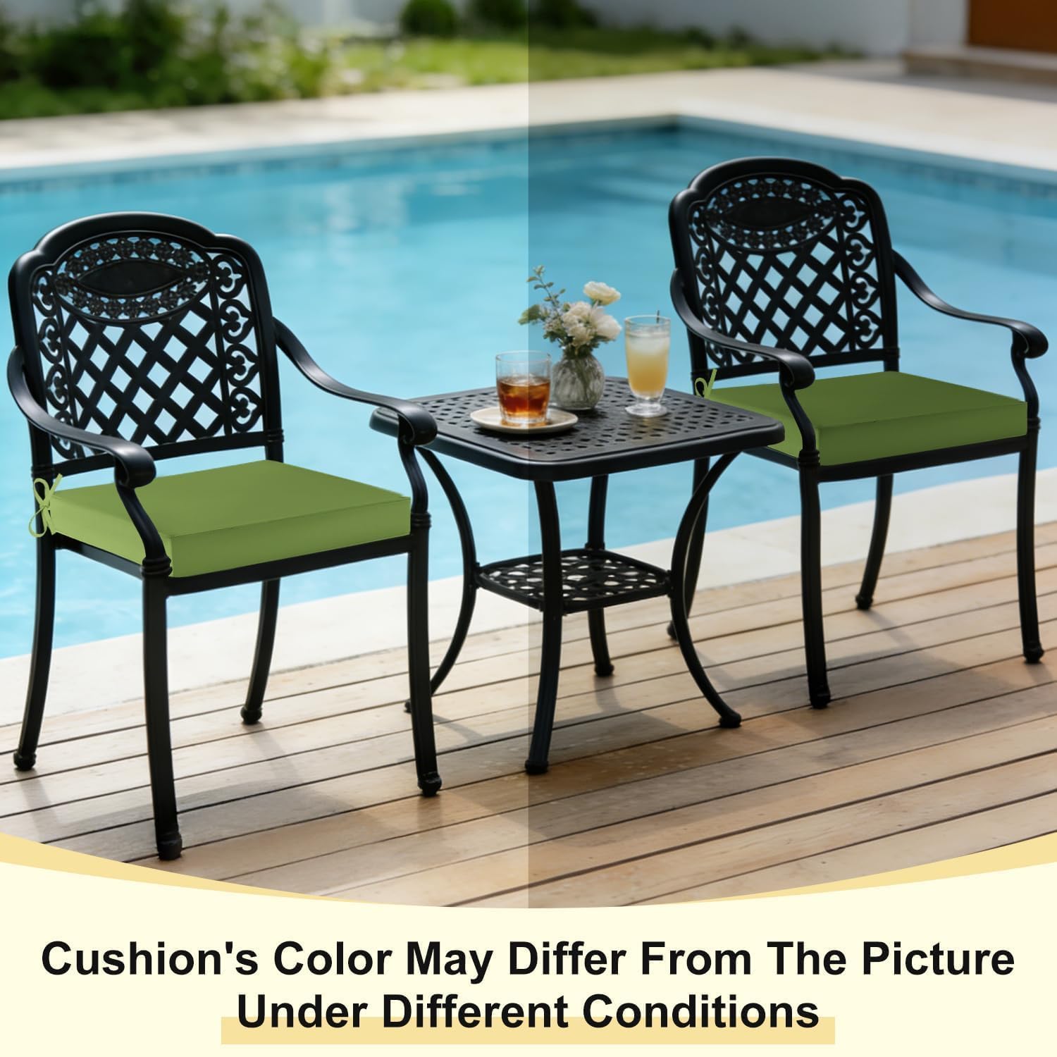 downluxe cushion beside a ruler illustrating 19x19x3 size for accurate fit