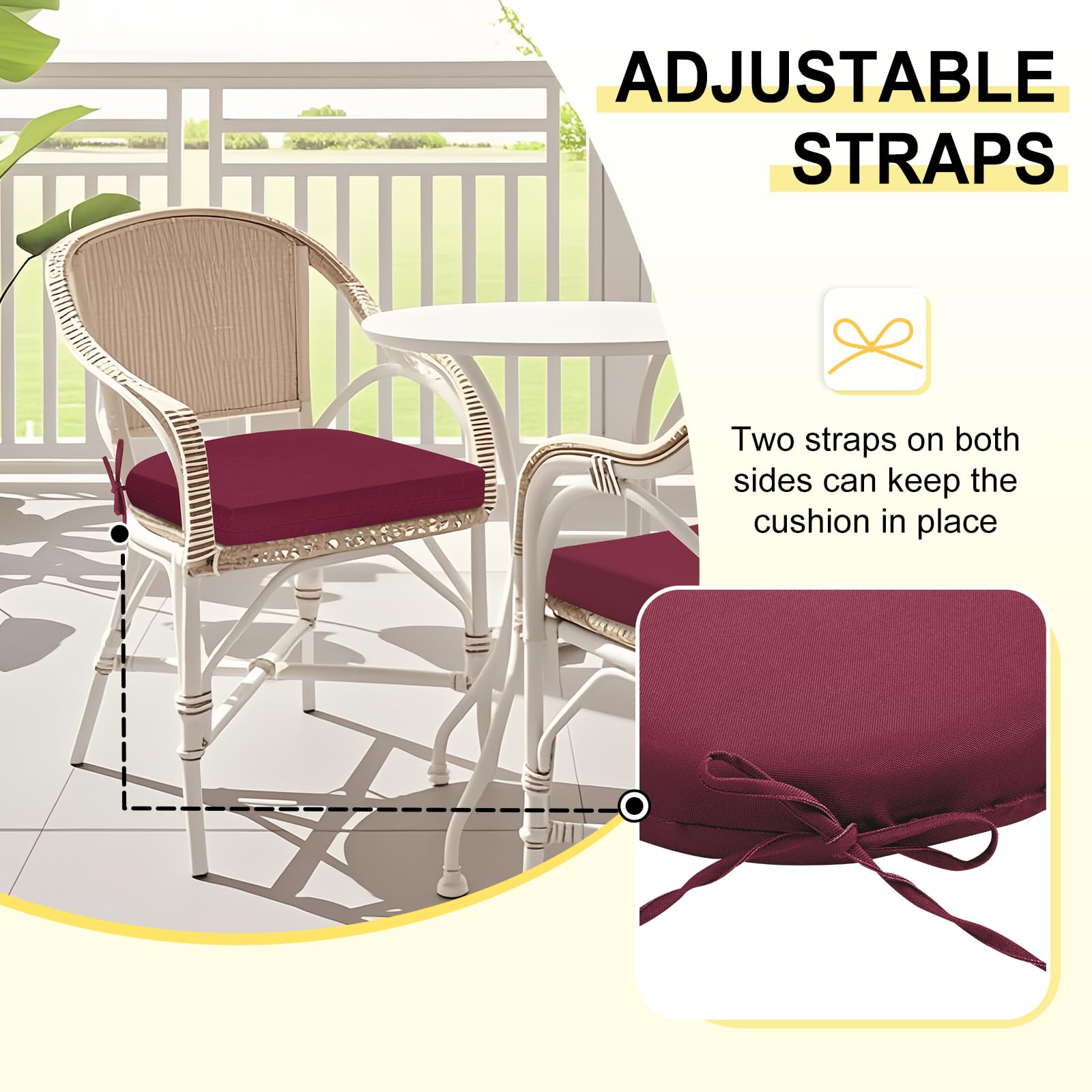 downluxe size comparison next to chair showing 17x16x2 inch fit benefit