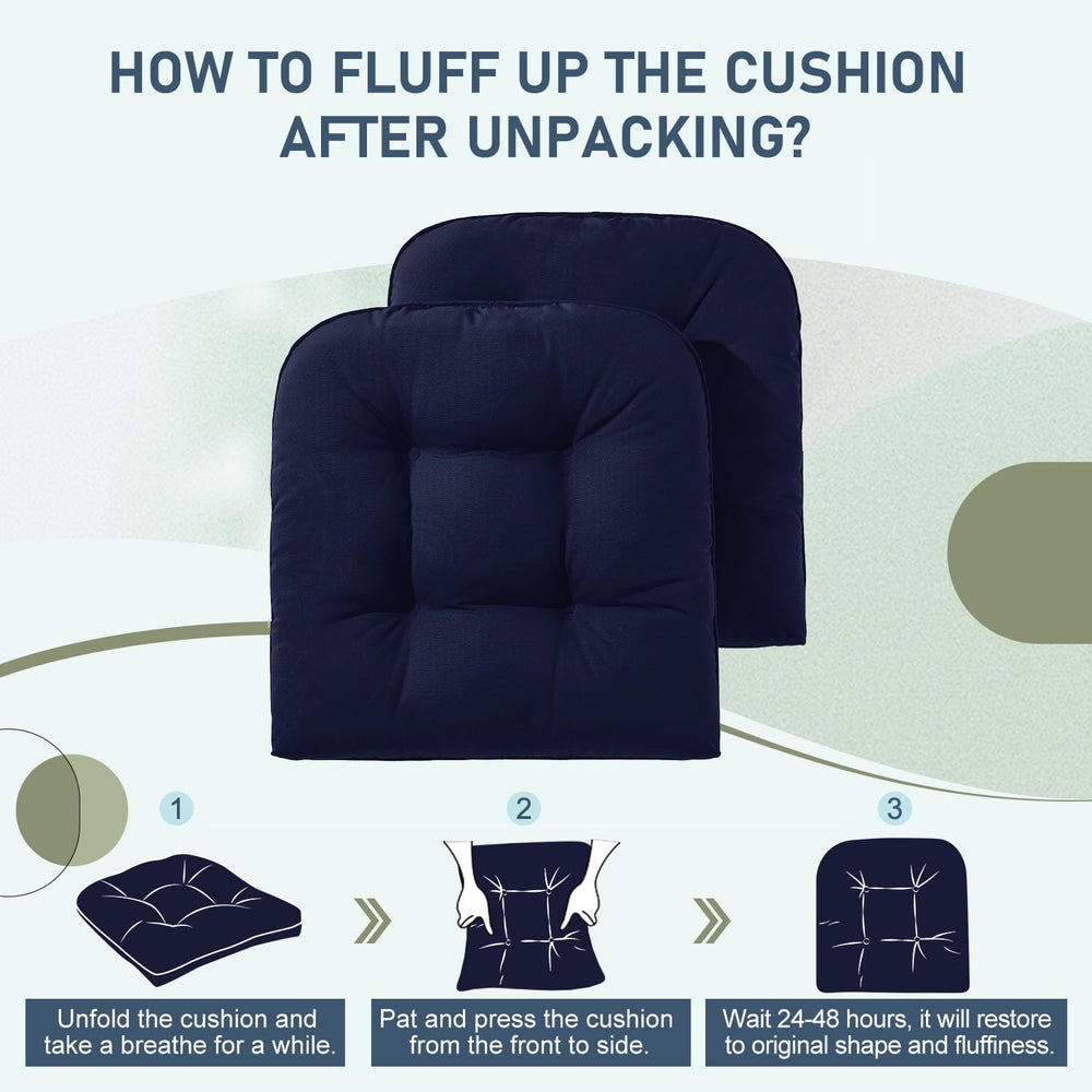 downluxe four cushions stacked to show uniform shape and convenient storage readiness