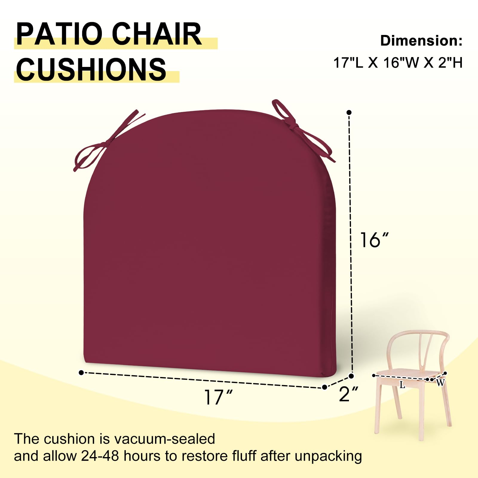 downluxe vacuum-packed cushions stacked showing compact shipping benefit