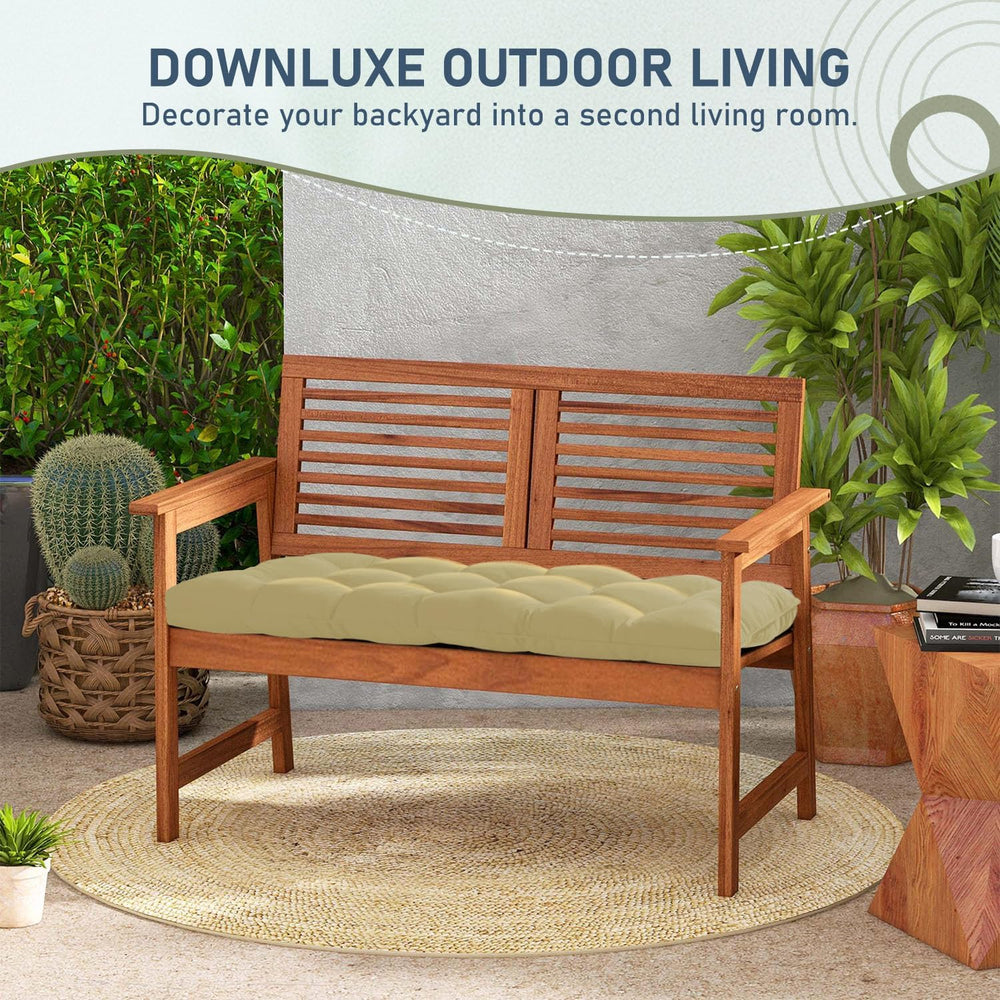 downluxe styled patio scene showing complementary decor and outdoor-ready performance