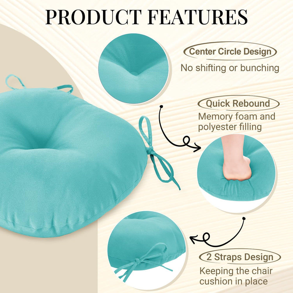 downluxe cushion tied on bistro chair outdoors for slip resistance