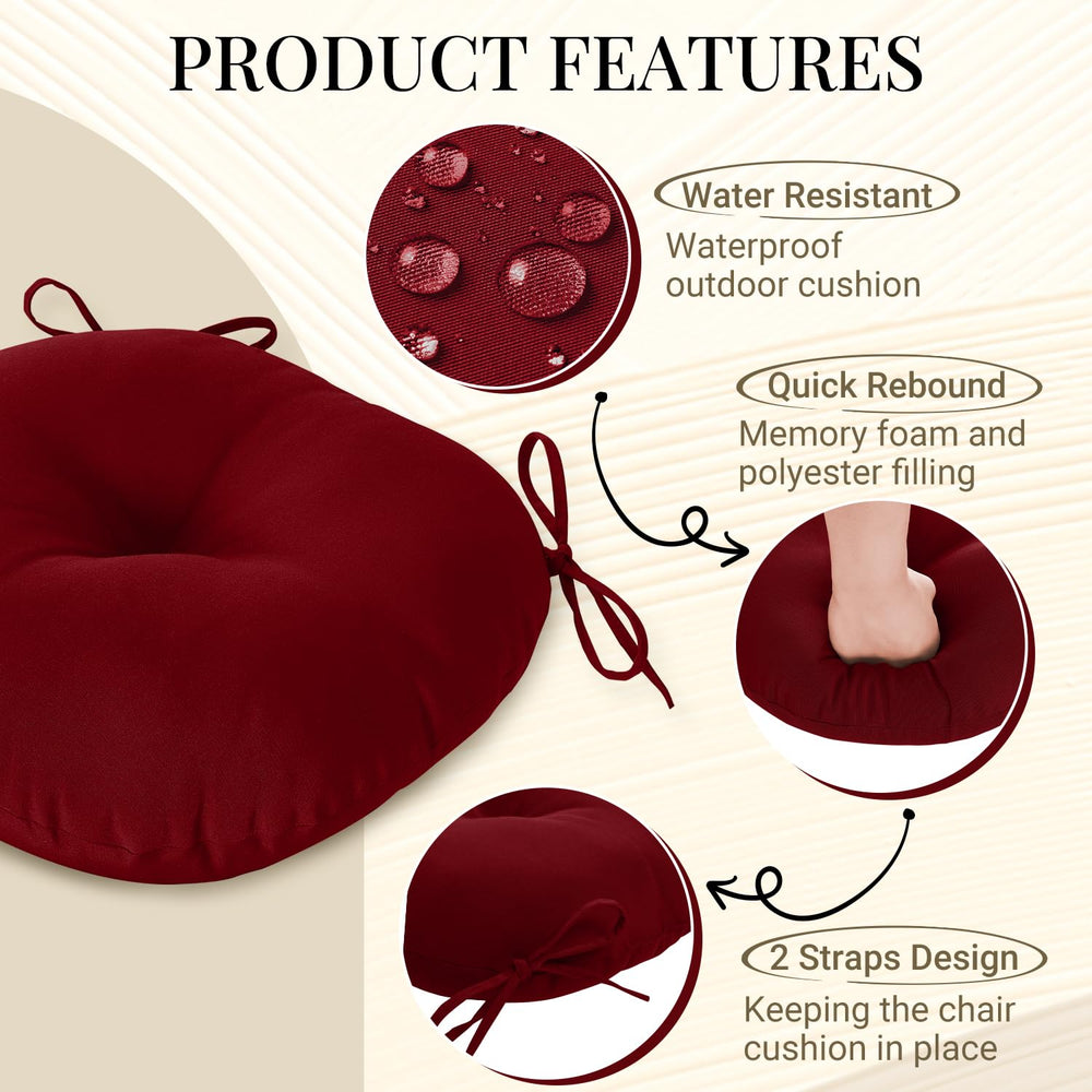 downluxe ties fastened to chair back for non-slip secure seating