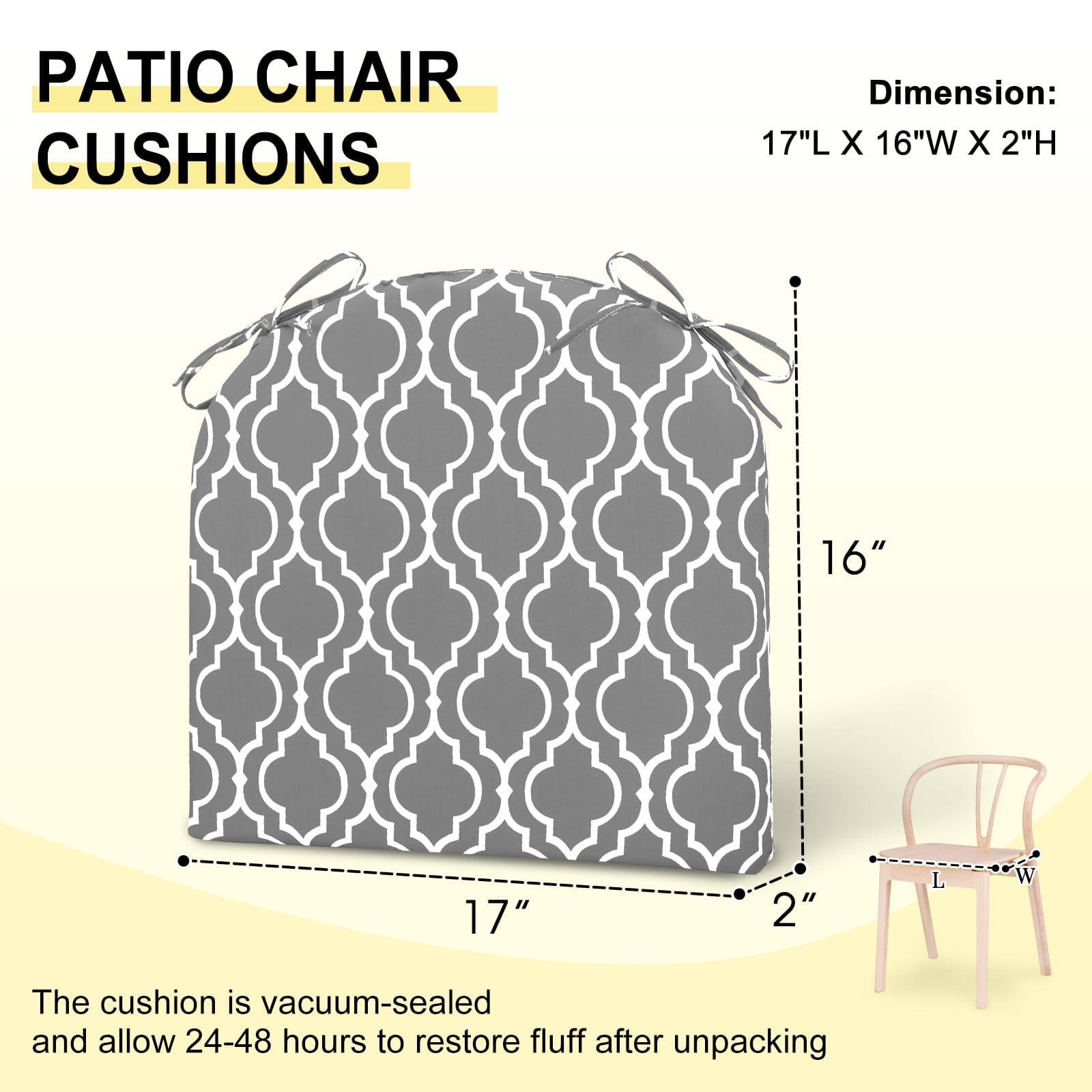 downluxe vacuum-packed cushion being unpacked to show quick loft recovery within 24 to 48 hours