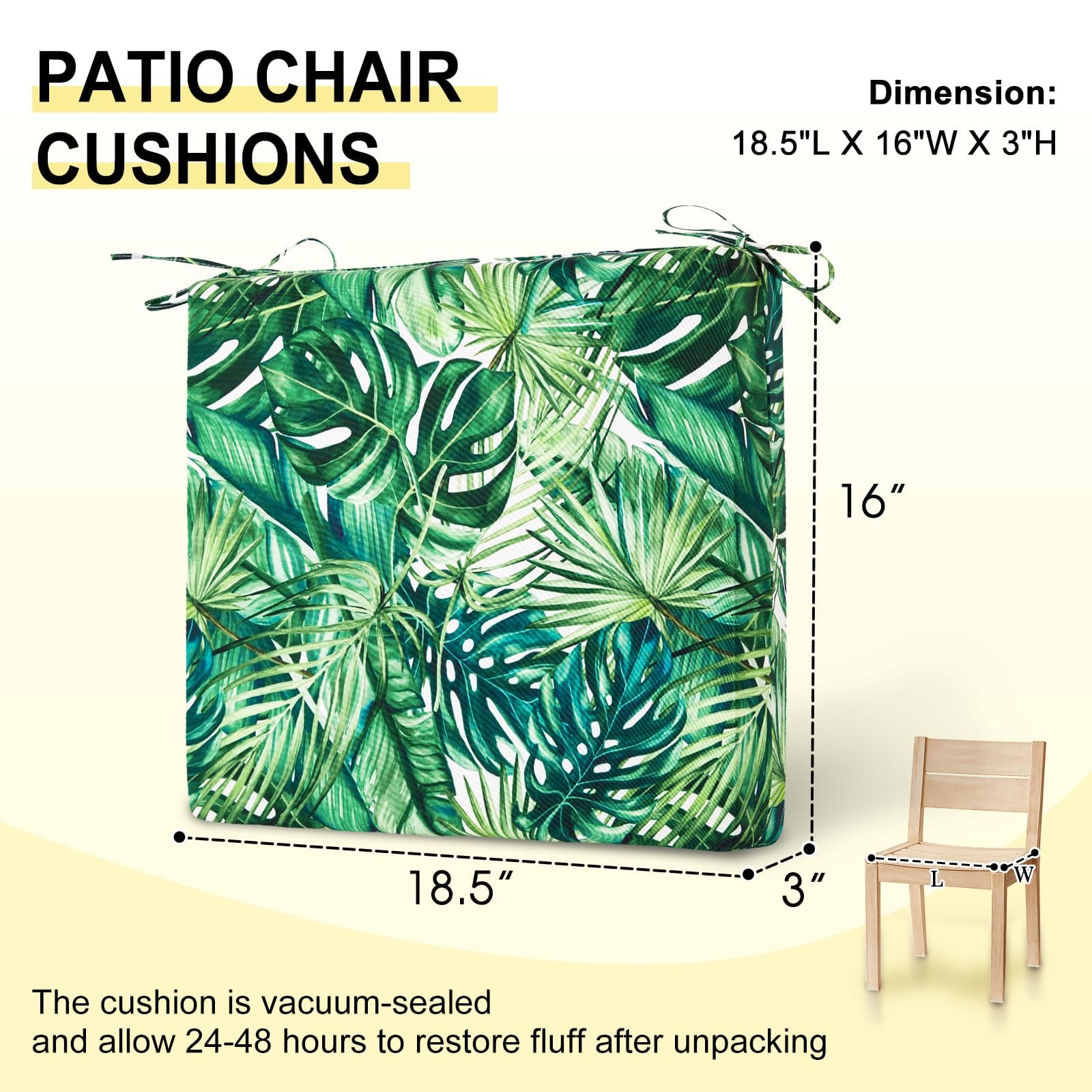 downluxe vacuum-packed cushion being unpacked, emphasizes compact shipping and recovery