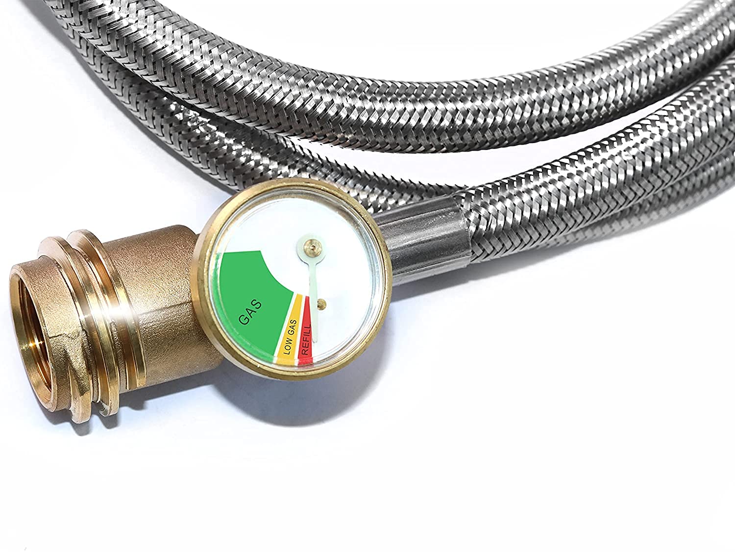 DOZYANT braided hose texture close-up, showing durable protective jacket for outdoor longevity