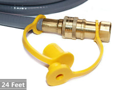 DOZYANT close-up of solid brass quick-connect fittings for leak-resistant join
