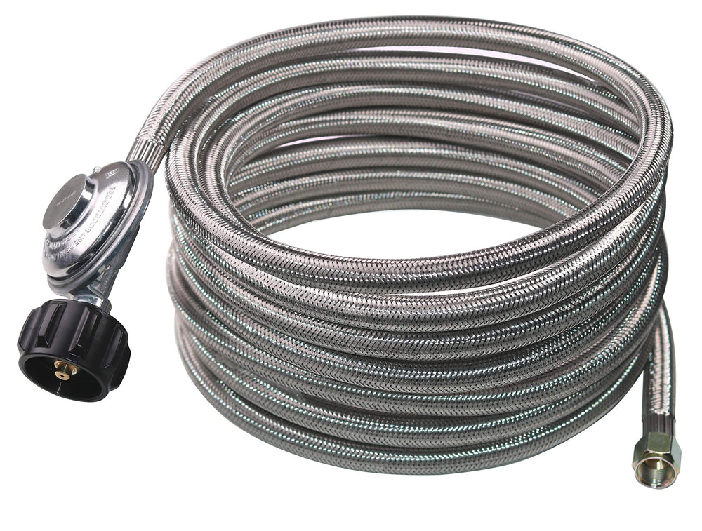 DOZYANT front view of regulator and 12ft hose showing durable assembly and safety