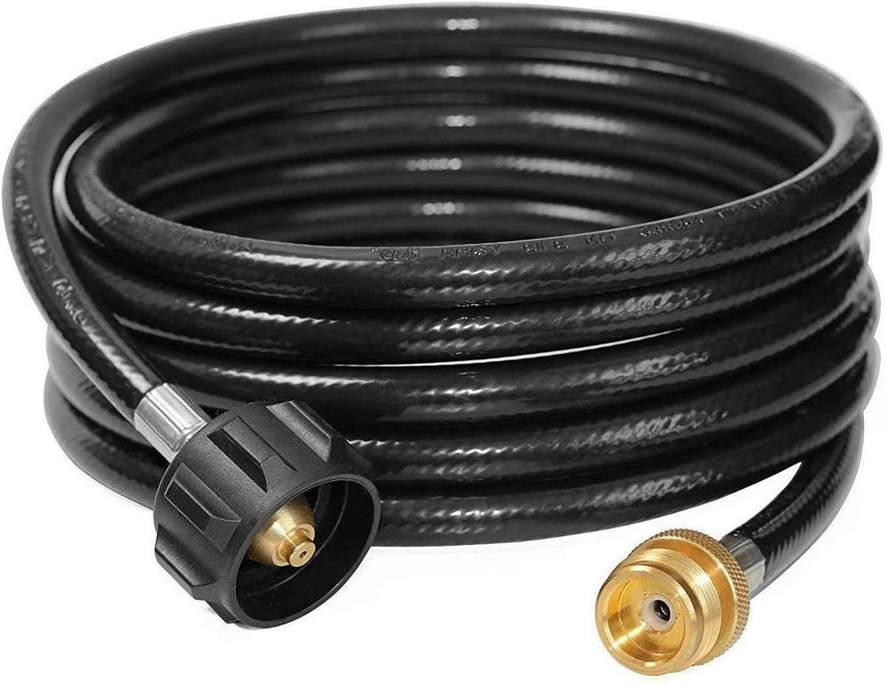 DOZYANT front view of 18 ft hose showing full length and connectors, reliable outdoor use