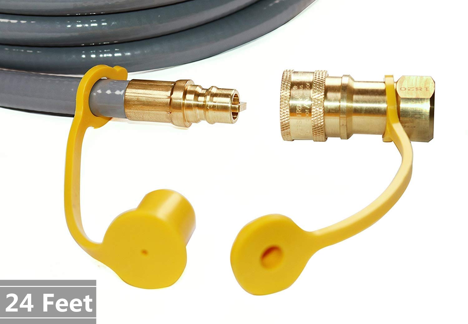 DOZYANT full-length coiled 24 ft rubber hose for flexible reach