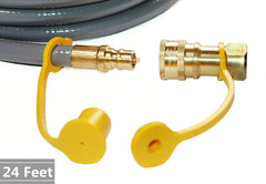 DOZYANT full-length coiled 24 ft rubber hose for flexible reach