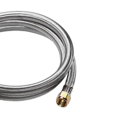 DOZYANT hose attached to grill and tank, enables secure outdoor cooking