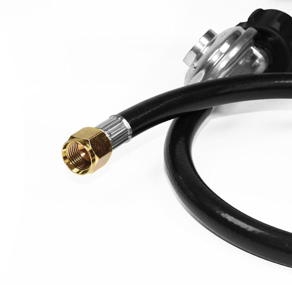 DOZYANT installed on a backyard grill showing secure, leak-free connection benefit