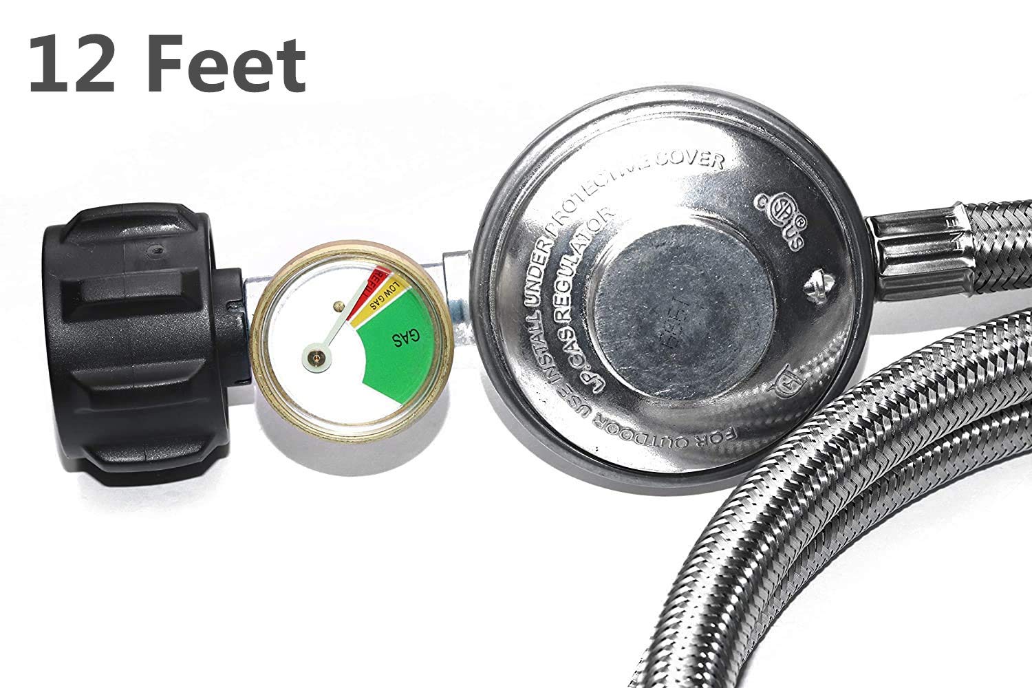 DOZYANT stainless braid hose detail, protecting hose and ensuring long-lasting service