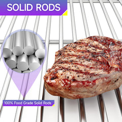 DPZM grates installed on a Weber grill demonstrating improved cooking surface performance