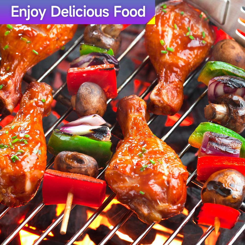 DPZM grates in backyard grilling scene illustrating durability and effortless cleanup