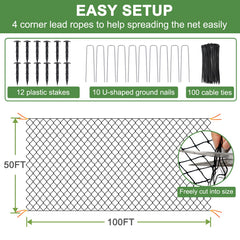 DQS corner rope and included fasteners illustrating easy anchoring and secure fit