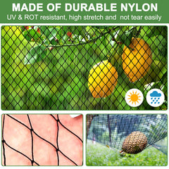 DQS net secured to posts with cable ties and stakes, ensures stability