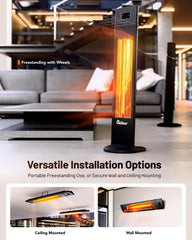 DR. INFRARED HEATER wall mounted focusing heat where needed benefit