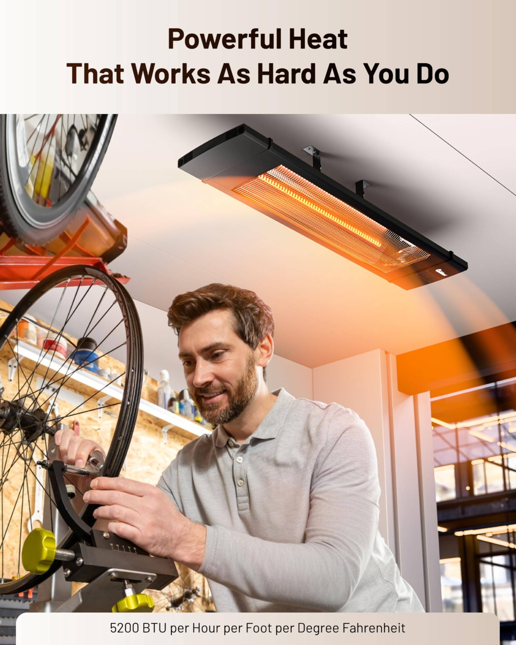 DR. INFRARED HEATER remote control and power cord for easy adjustments