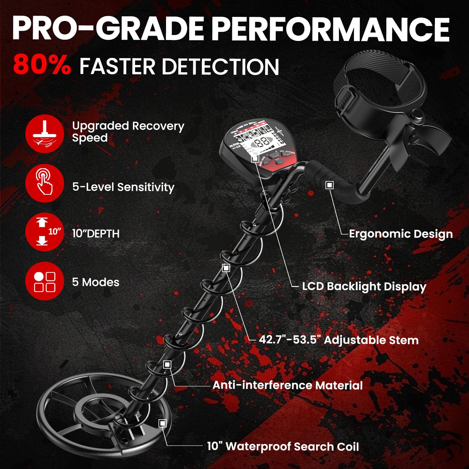 DR.ÖTEK accessories laid out, showing shovel, headphones and ready-to-use kit