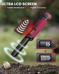 DR.ÖTEK side-scan tip detail illustrating 360-degree detection for accurate pinpointing