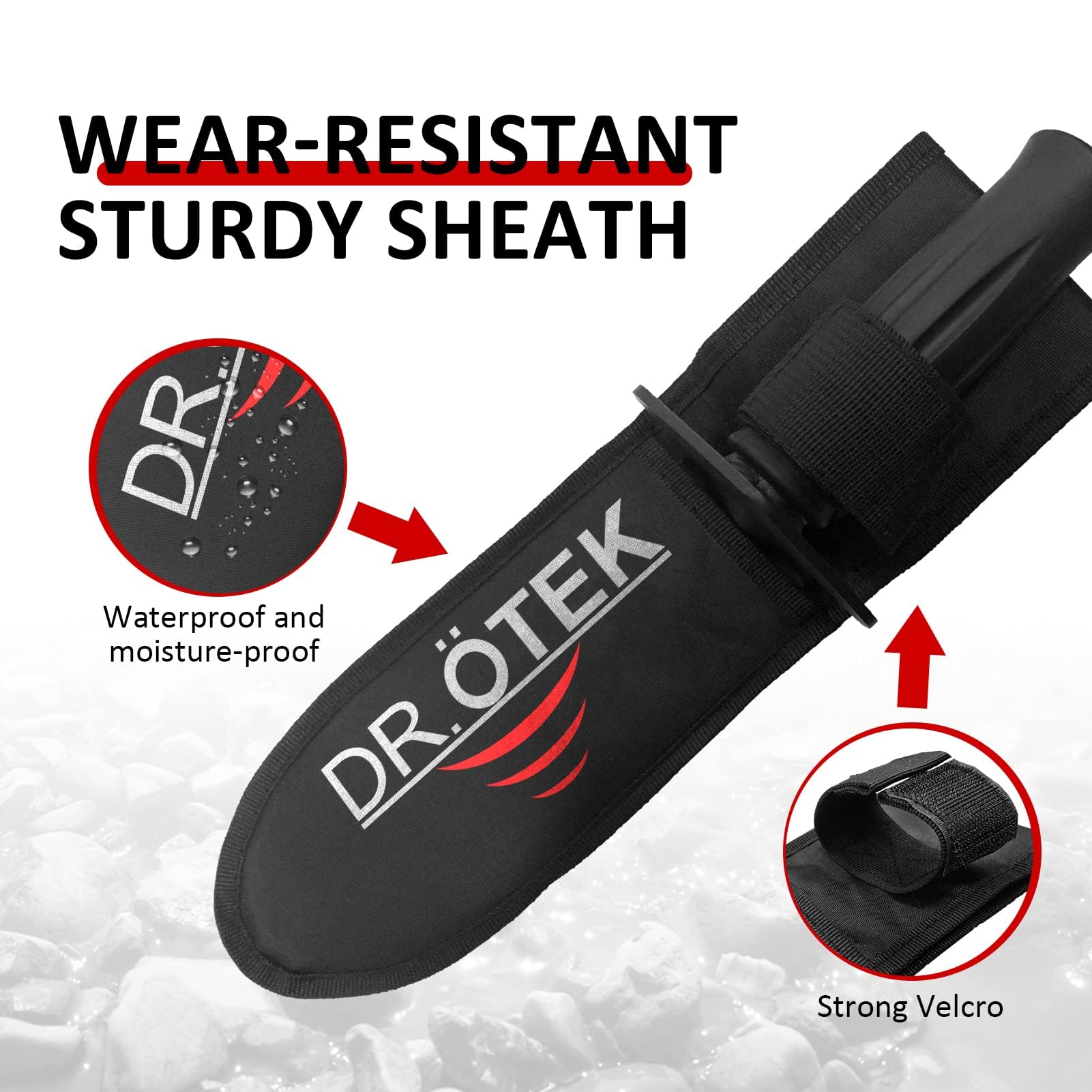 DR.ÖTEK shovel held in hand to show compact size and control