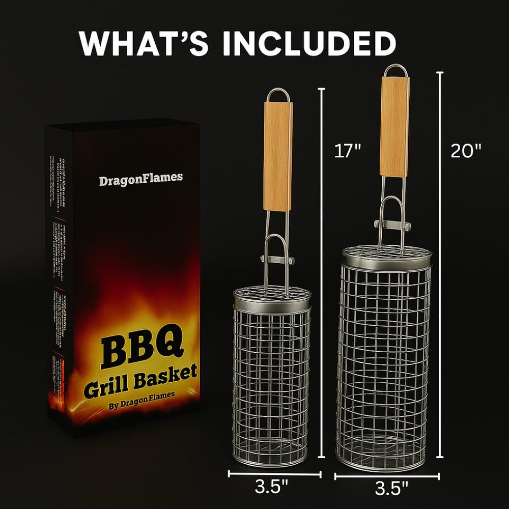 DragonFlames two baskets side by side, versatile dual sizes