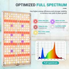 DragonLight close-up of 264 LEDs on aluminum substrate showing panel detail and efficient heat dissipation benefit
