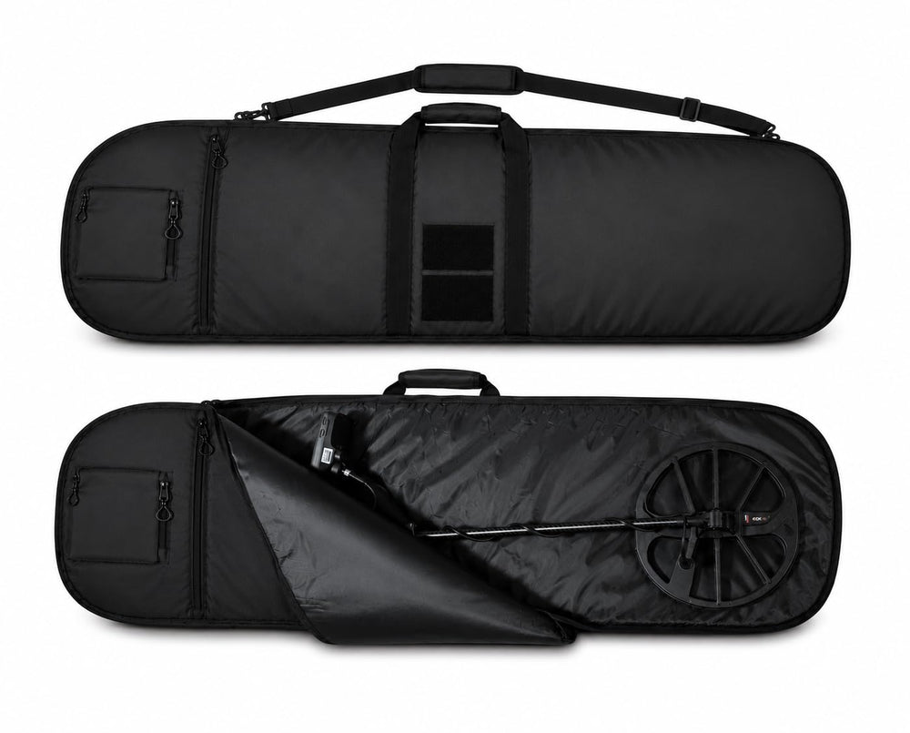 DRAGONXT front view of packed bag showing full detector protection