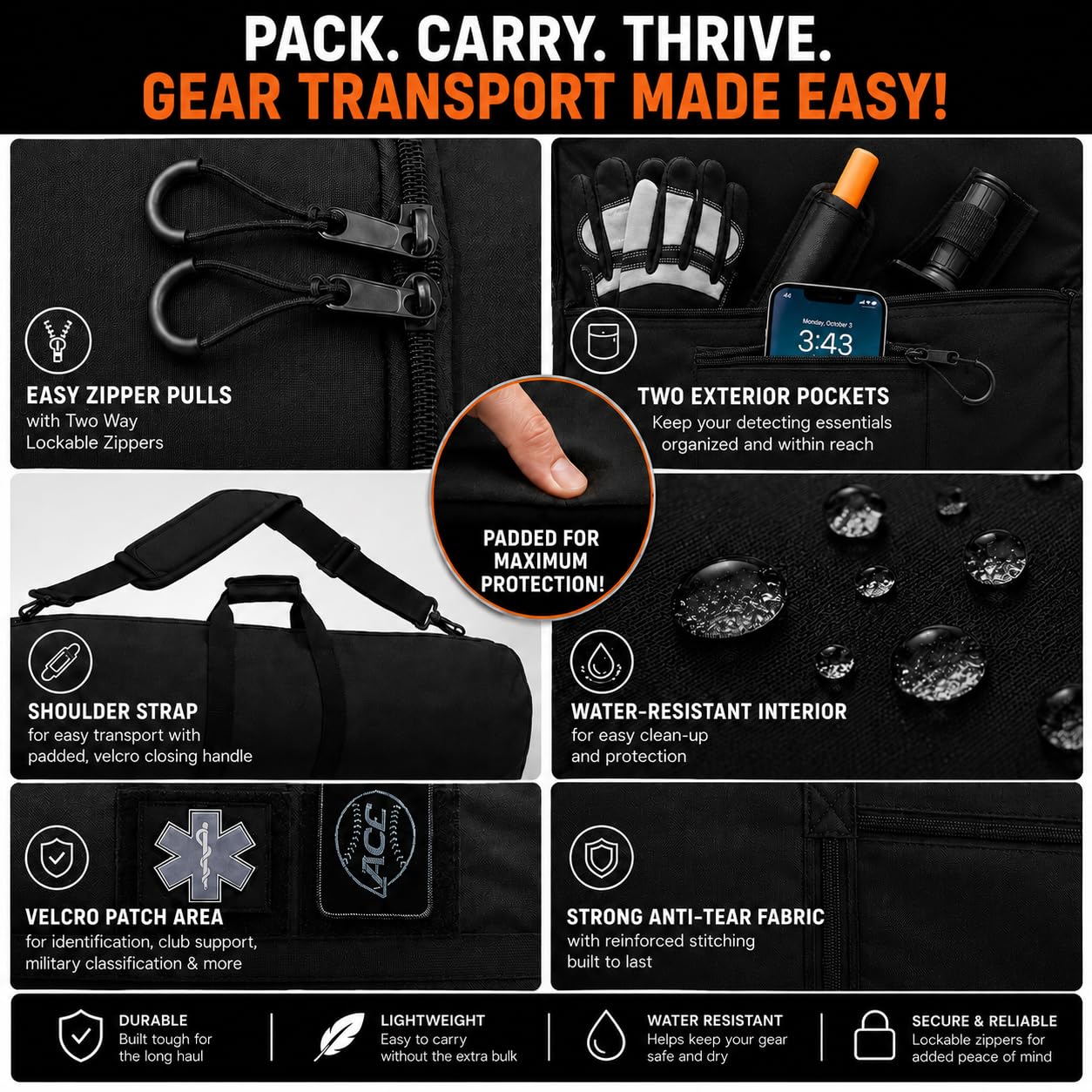 DRAGONXT carried with adjustable shoulder strap for comfortable transport