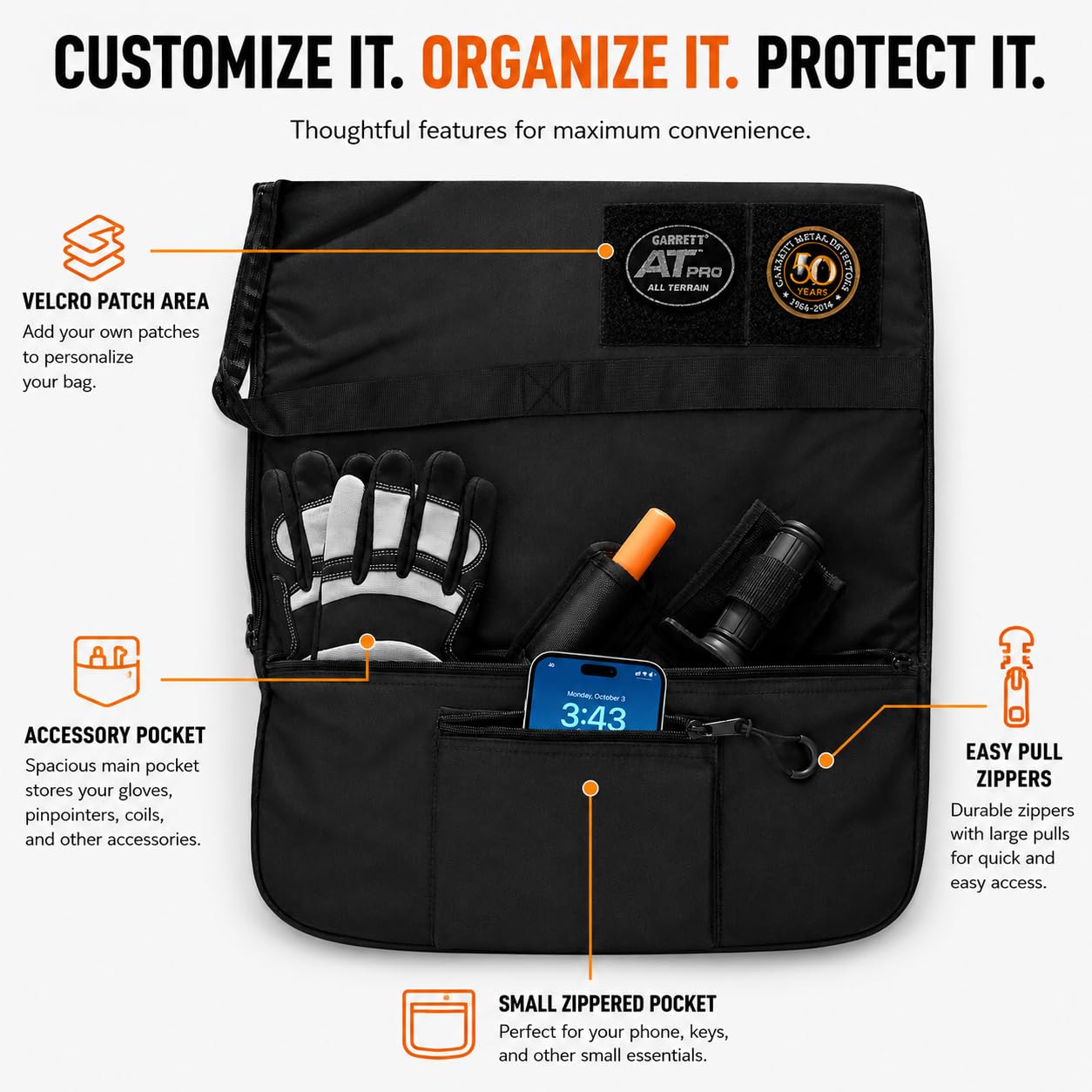 DRAGONXT interior water-beading lining for easy cleanup and protection