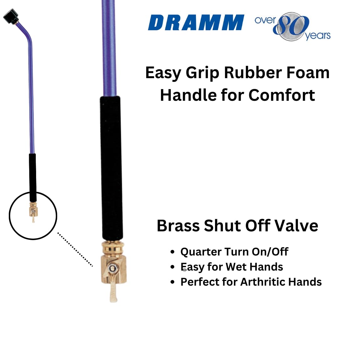 Dramm ColorMark length shown with gardener to demonstrate 30-inch reach
