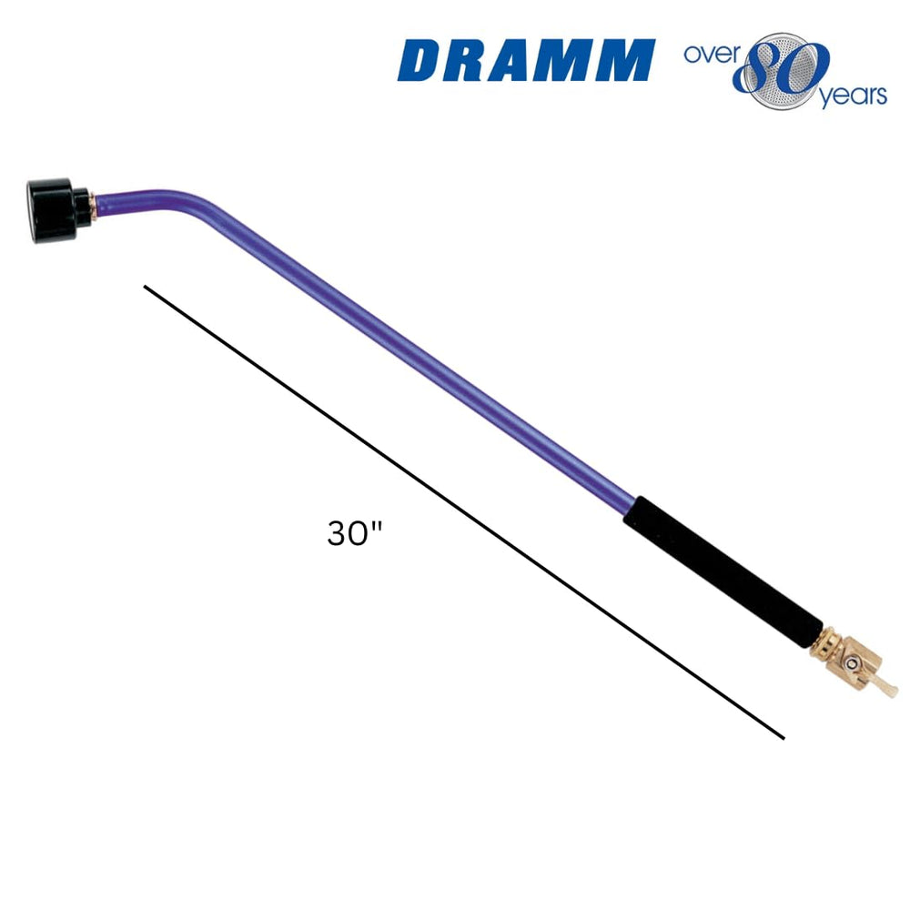 Dramm ColorMark spray pattern in use delivering gentle rain-like coverage