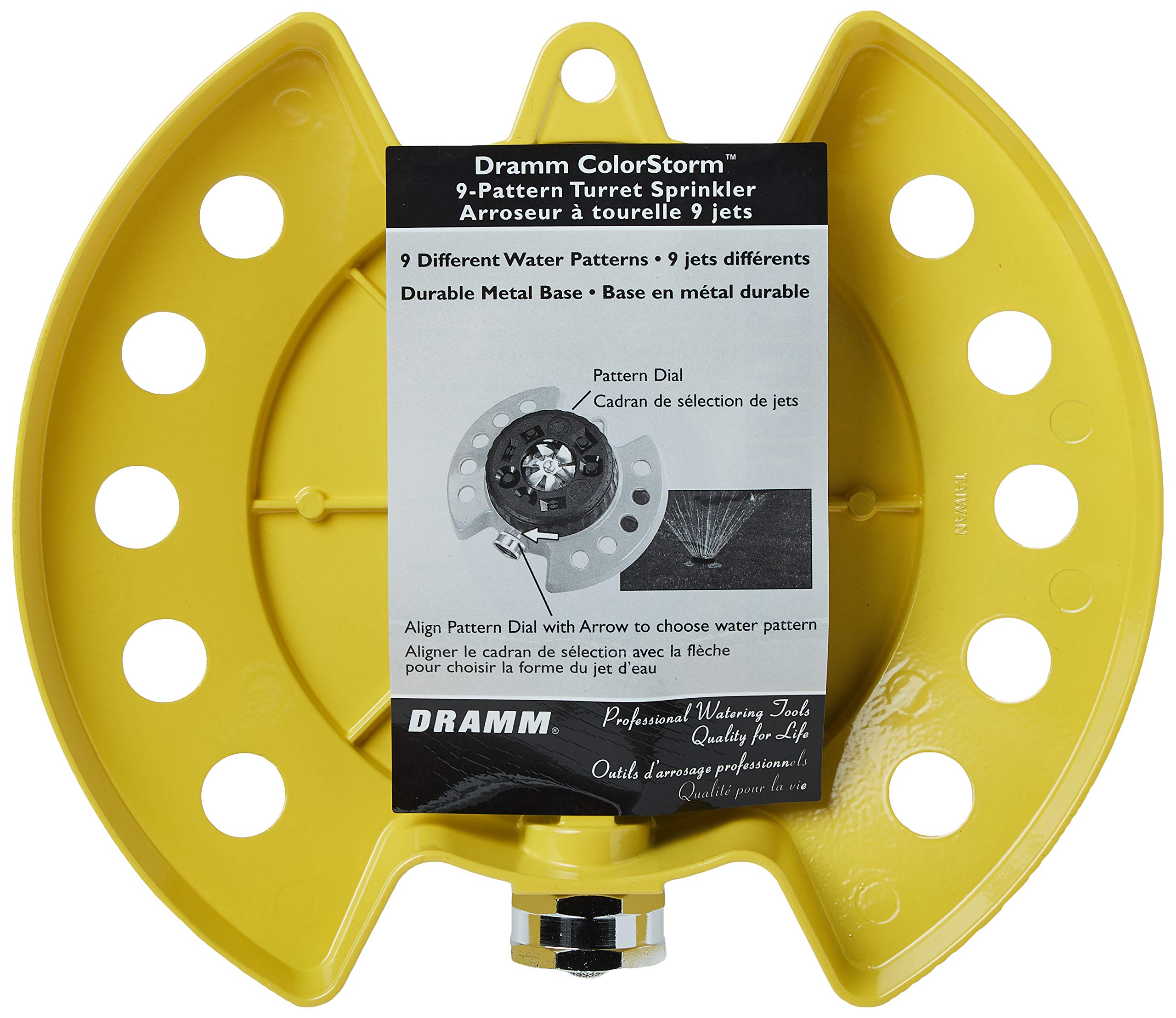 Dramm hose connection detail showing secure, standard-thread fit