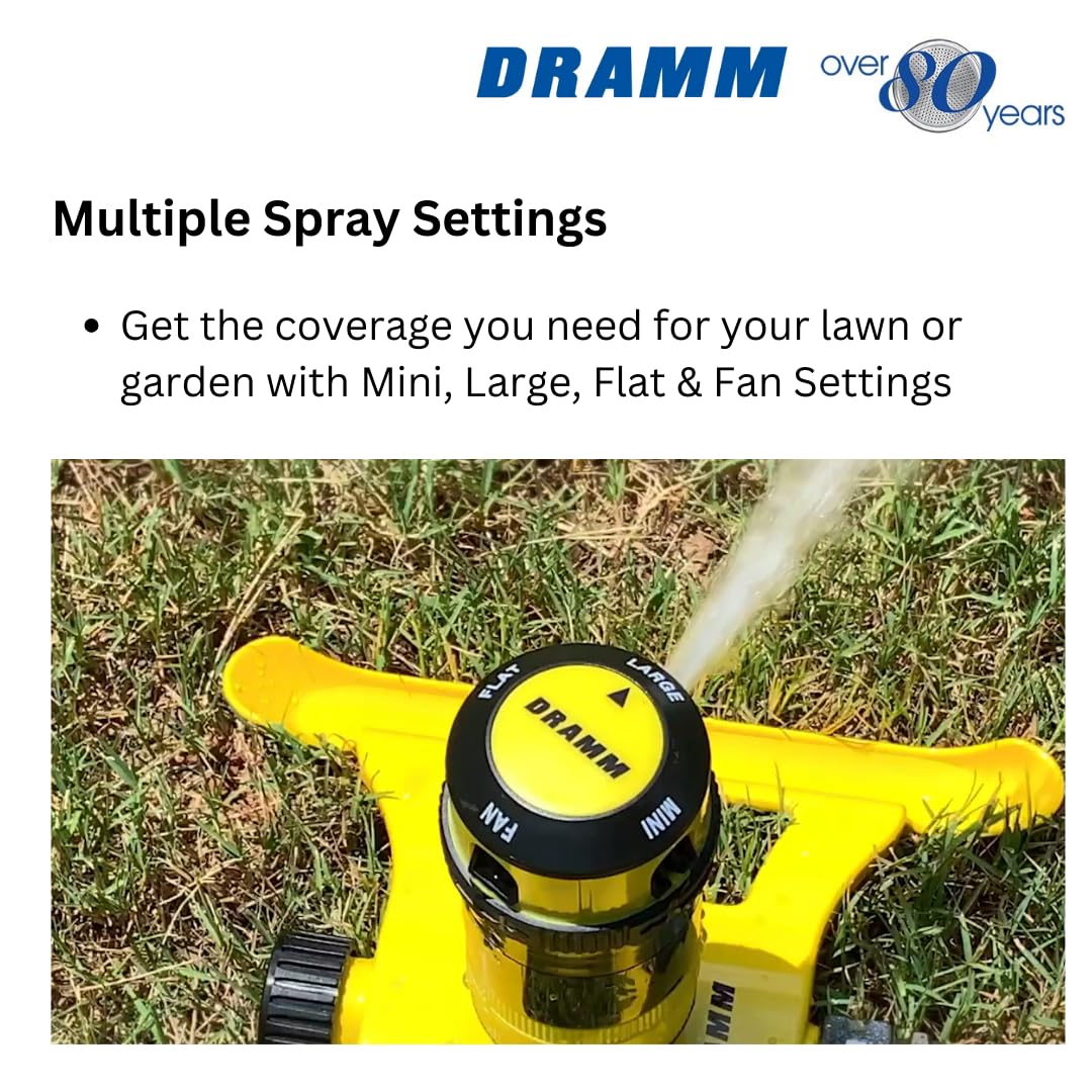 Dramm ColorStorm overlay of four spray patterns showing versatile coverage options