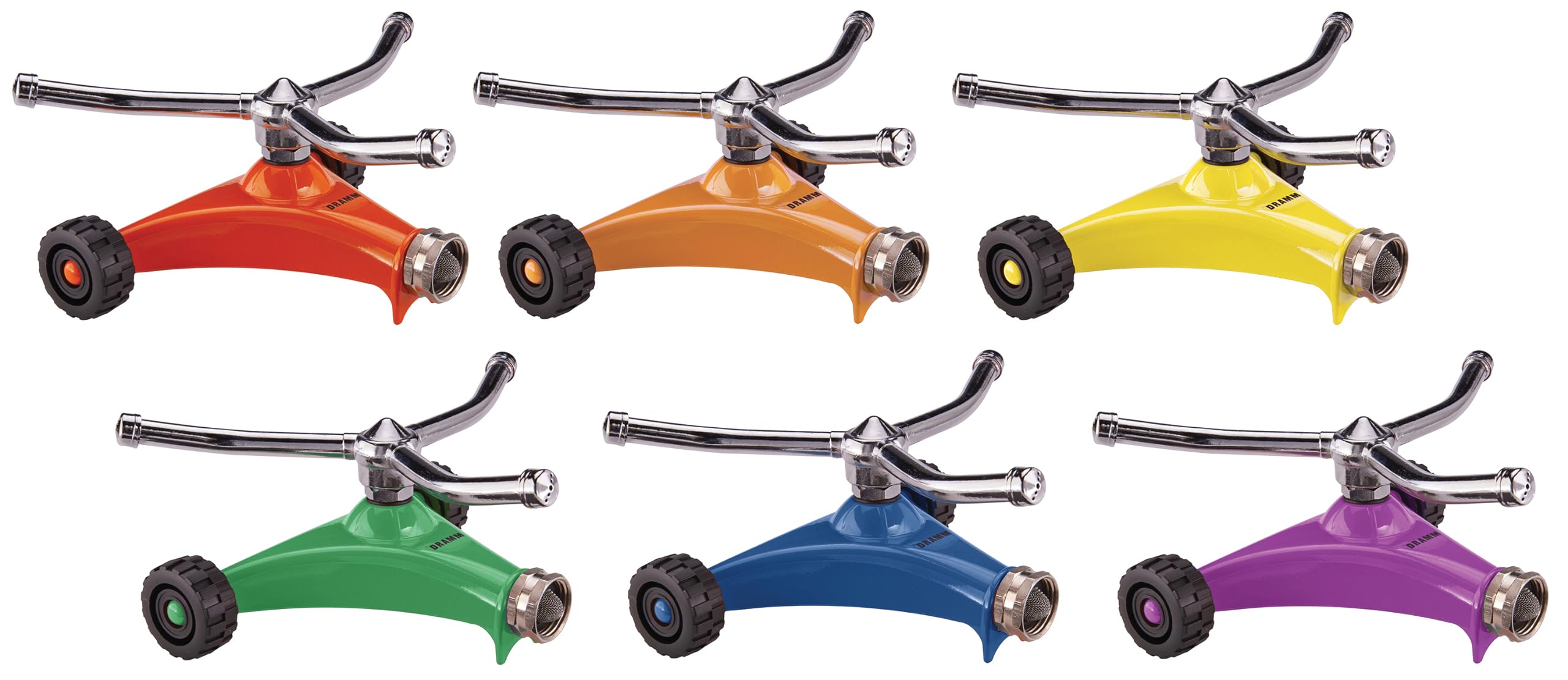 Dramm ColorStorm heavy-duty 6-inch wheeled metal base for stable placement and easy movement