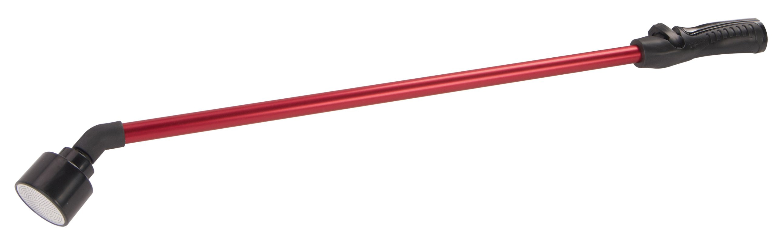 Dramm One Touch Rain Wand front view showing red finish and nozzle for easy identification and control