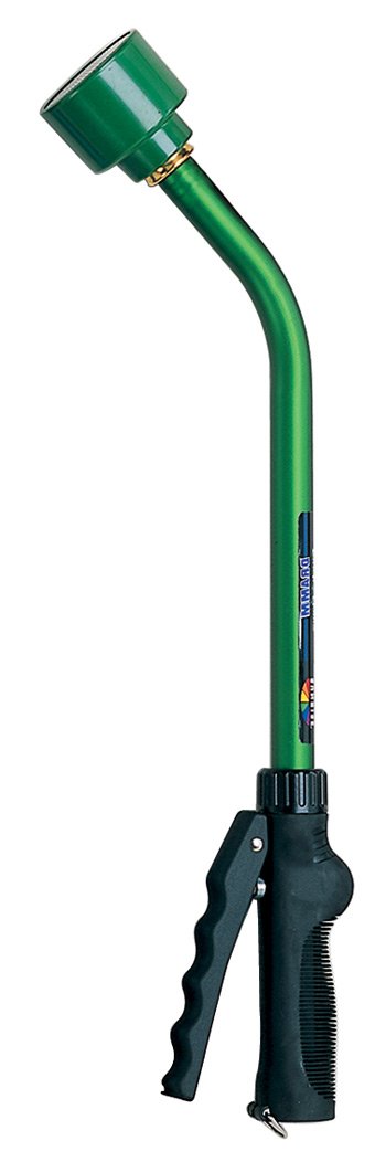 Dramm front view showing full wand and bright green finish for easy findability