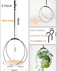 Dravmola hanger with potted plant in window adding vertical greenery and natural light