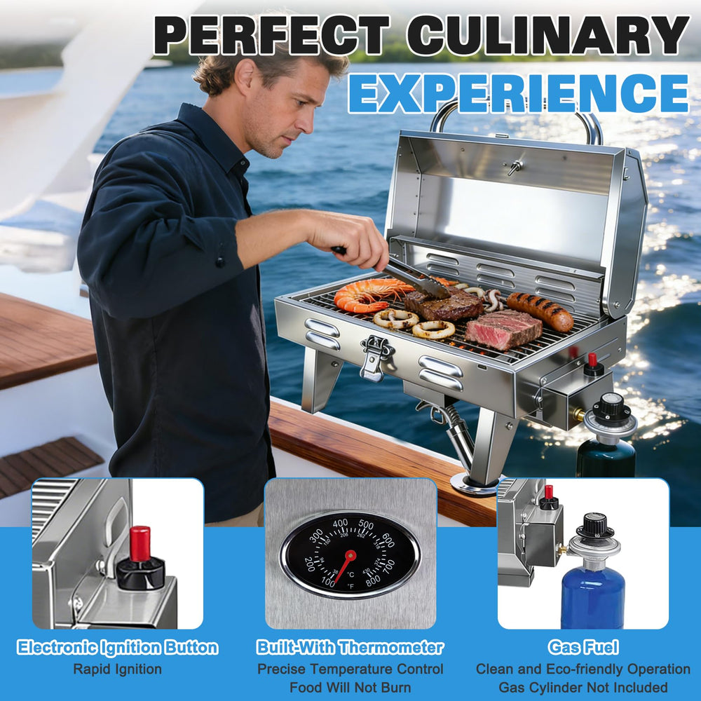 dre in use on boat deck lifestyle scene showing easy on-deck cooking benefit