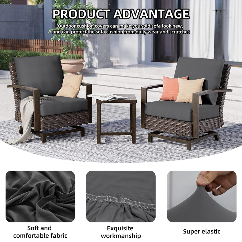 DREAHOTEXTIL covers styled on patio sofa demonstrating improved curb appeal