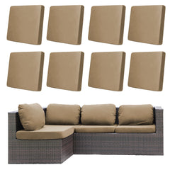 DREAHOTEXTIL front view of 8-piece cover set showing neat protective fit