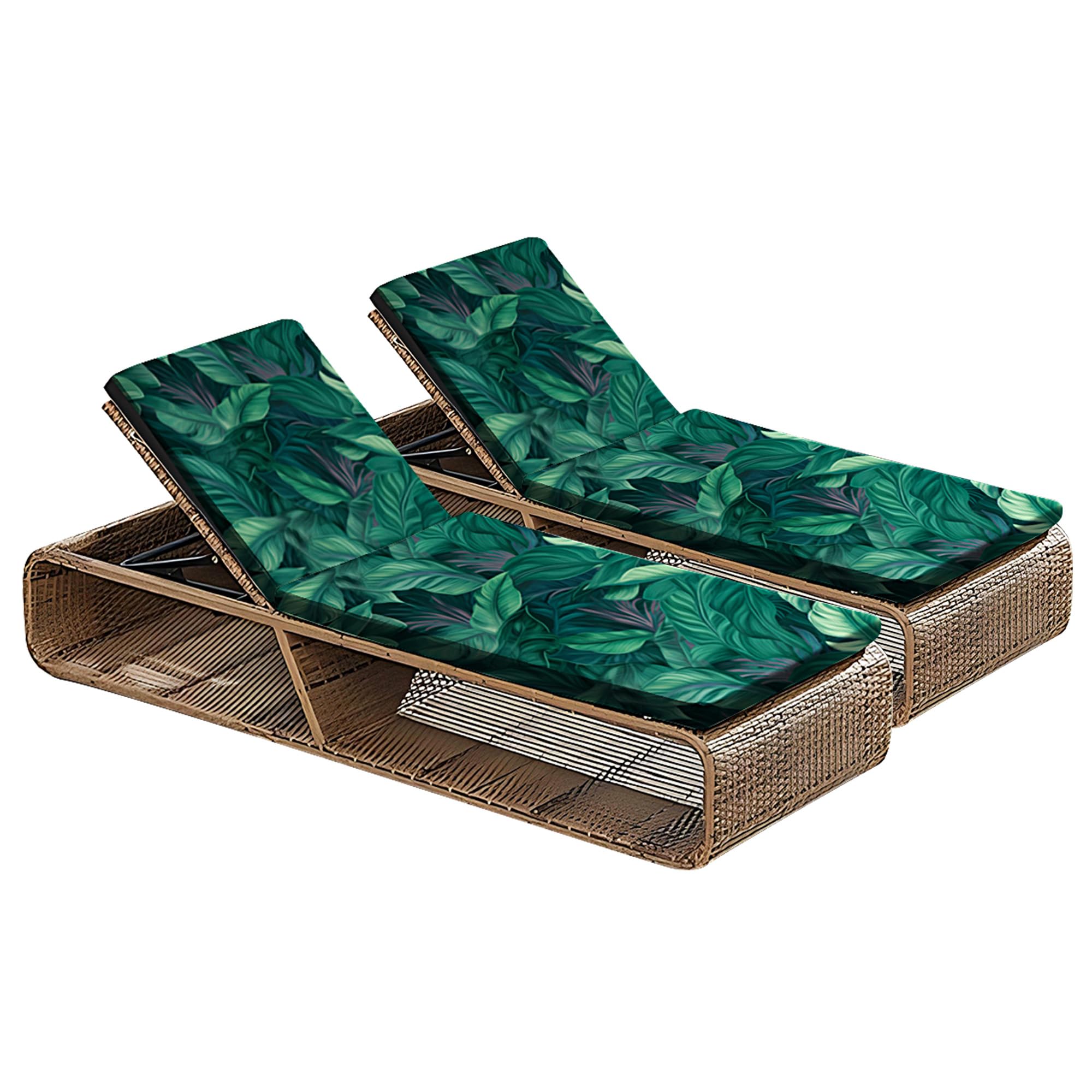 DREAHOTEXTIL front view of two-pack lounger covers protects cushions