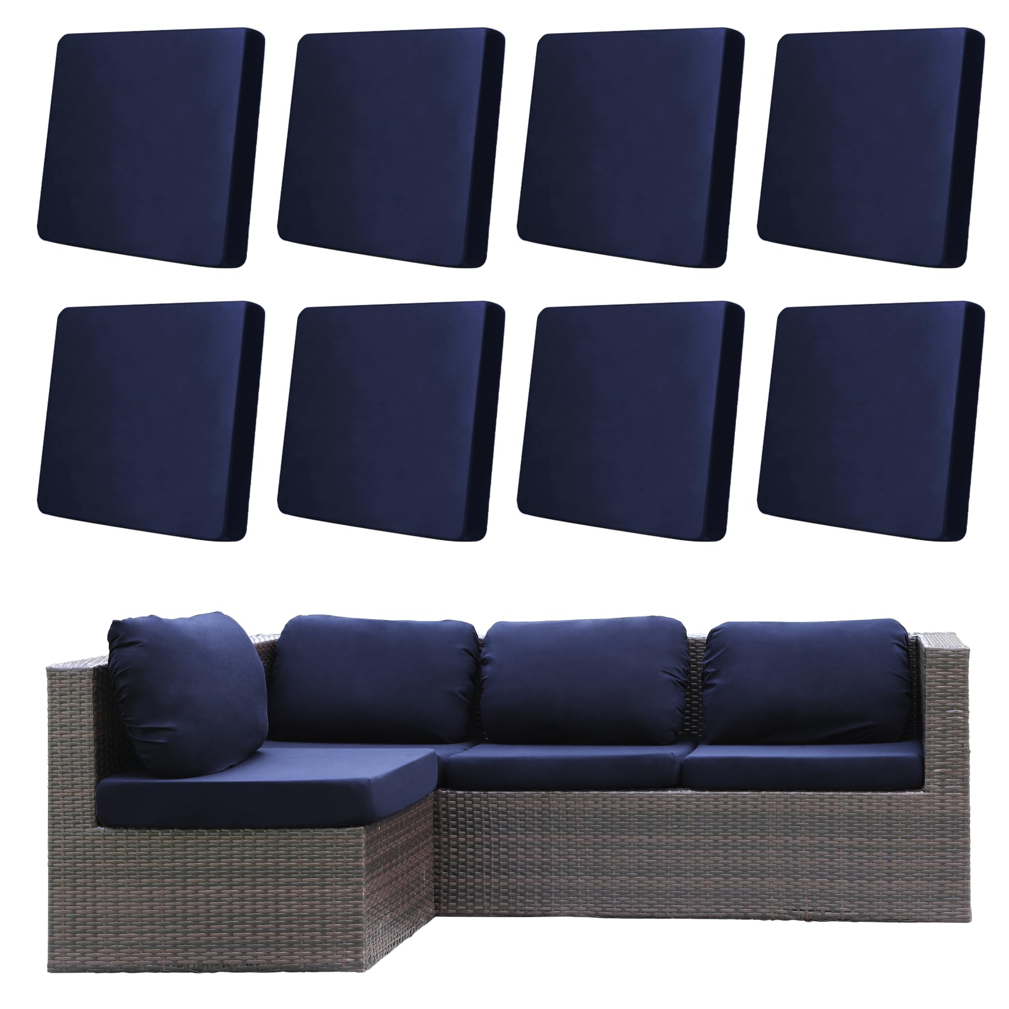DREAHOTEXTIL front view of covers on patio showing unified style and protection